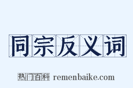 同宗反义词是什么意思的图片